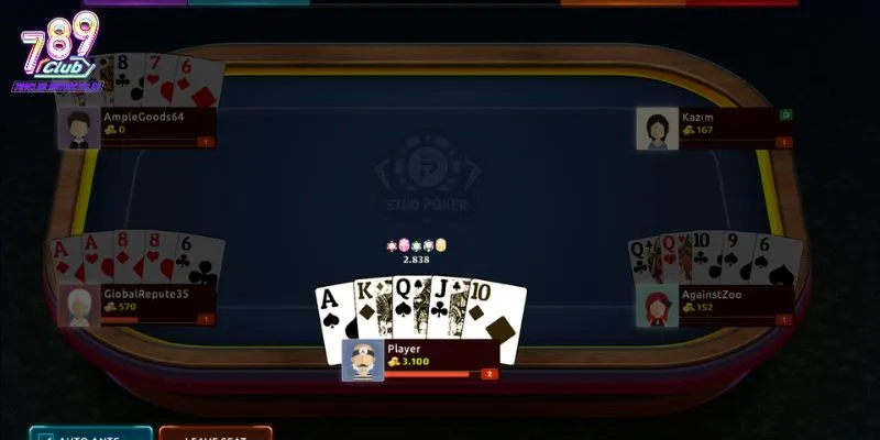 Chiến lược chơi Stud Poker 789Club hiệu quả