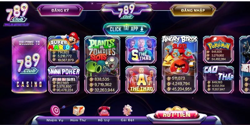 Đa dạng các trò chơi hấp dẫn tại 789Club